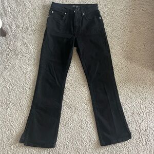 Zara cropped bootcut jeans with split hem